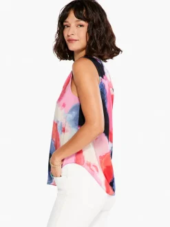Shop NIC+ZOE Abstract Art Tank Pink Multi