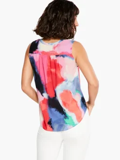 Shop NIC+ZOE Abstract Art Tank Pink Multi