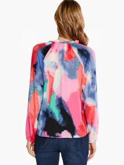 Discount NIC+ZOE Abstract Art Top Pink Multi