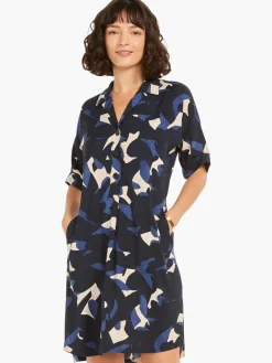 Sale NIC+ZOE Abstract Billow Dress Indigo Multi