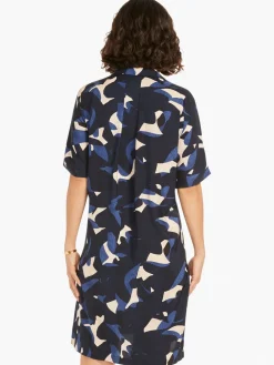 Sale NIC+ZOE Abstract Billow Dress Indigo Multi
