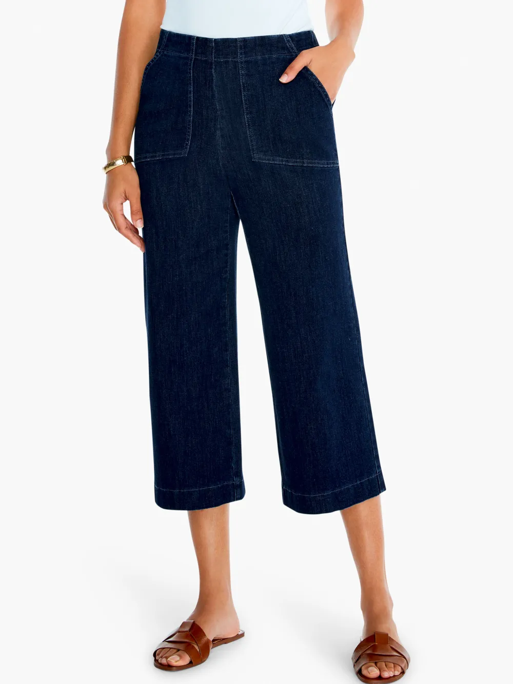 Outlet NIC+ZOE All Day Wide-Leg Crop Jean Atlas