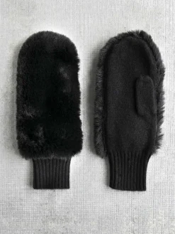 Best NIC+ZOE Amato Faux Fur Mitten Black Onyx
