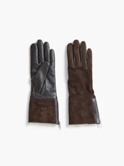 Store NIC+ZOE Amato Shearling Glove With Side Zip Black Onyx