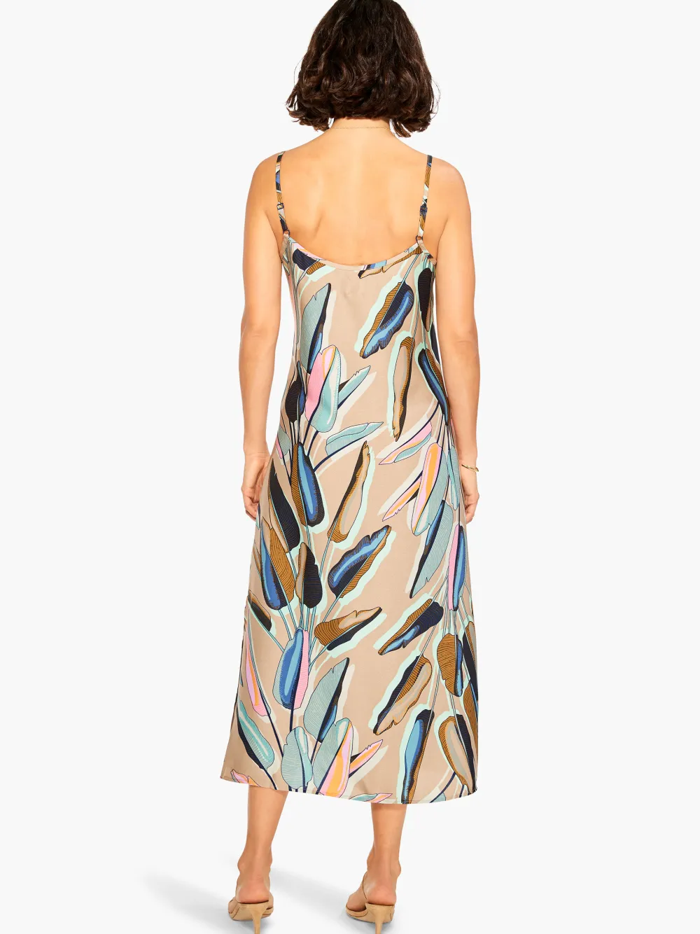 Best NIC+ZOE Banana Leaves Slip Dress Aqua Multi