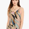 Outlet NIC+ZOE Banana Leaves Tank Aqua Multi