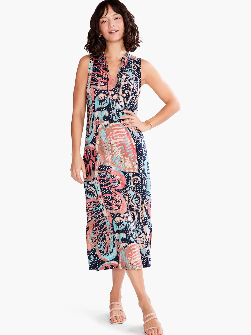 Online NIC+ZOE Batik Stamp Dress Indigo Multi