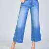 Hot NIC+ZOE Black Orchid Emma Double Yoke Wide Leg Crop Bright Blue