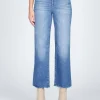 Flash Sale NIC+ZOE Black Orchid Marisa Relaxed Straight Fray Jeans Medium Blue