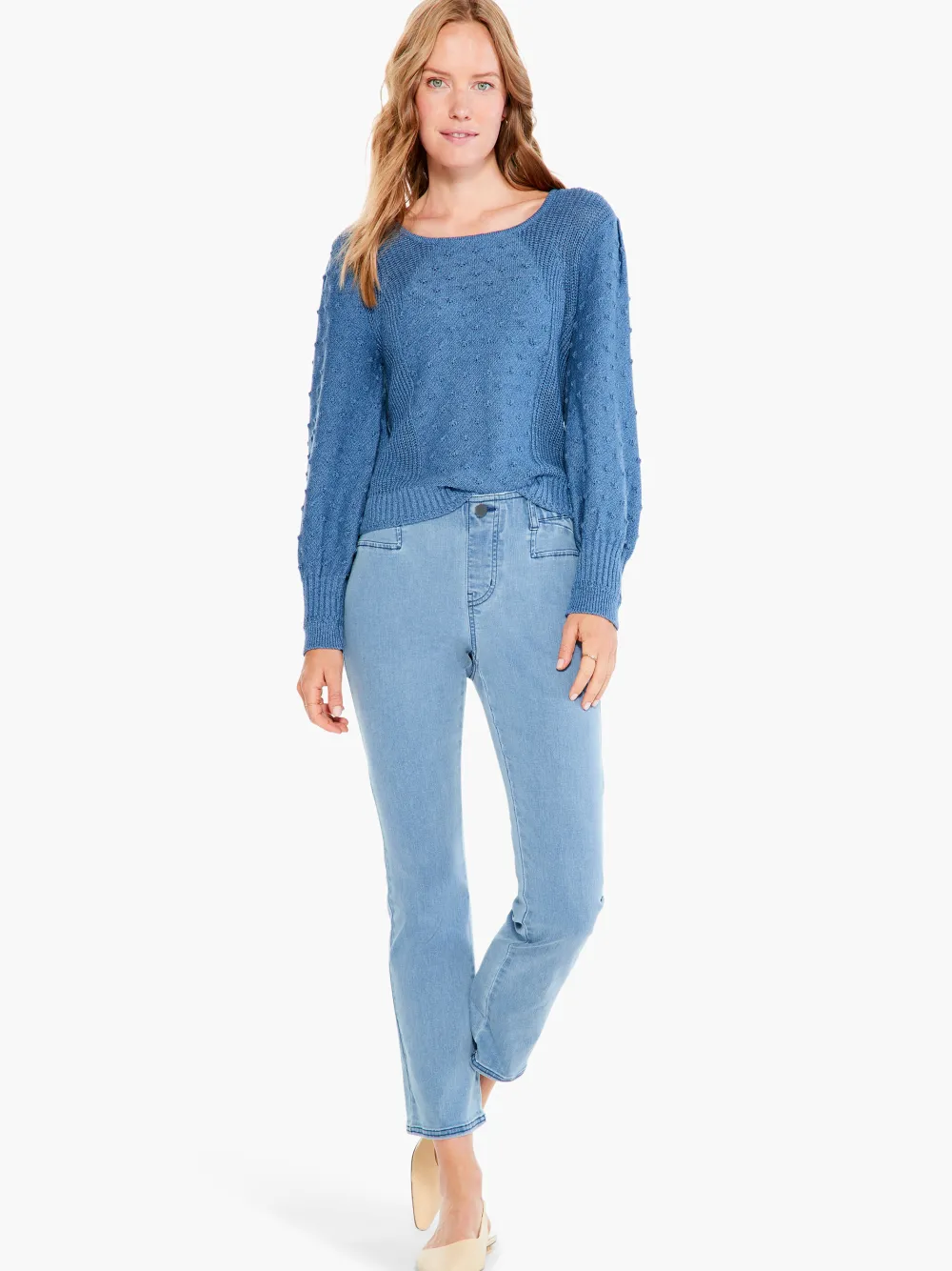 Fashion NIC+ZOE Bobble Sweater Bayside