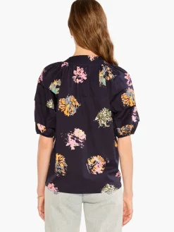 Fashion NIC+ZOE Bright Spot Top Indigo Multi