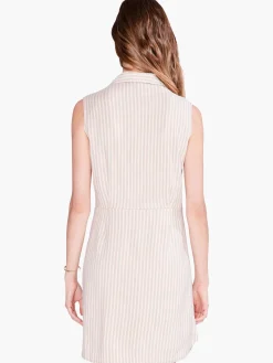 New NIC+ZOE Cafe Tie Front Dress Neutral Multi