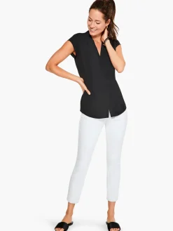 New NIC+ZOE Cap Sleeve Day To Night Top Black Onyx