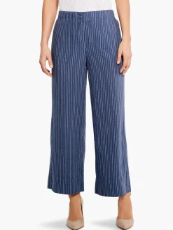 Shop NIC+ZOE Central Park Wide-Leg Ankle Pant Blue Multi
