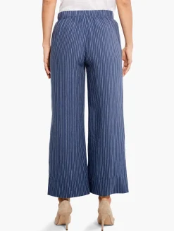 Shop NIC+ZOE Central Park Wide-Leg Ankle Pant Blue Multi