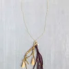 Best Sale NIC+ZOE Chan Luu Leather Tassel Necklace Wine