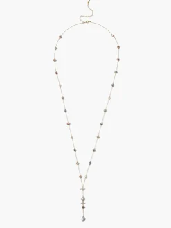 Hot NIC+ZOE Chan Luu Pearl Y-Drop Necklace Grey