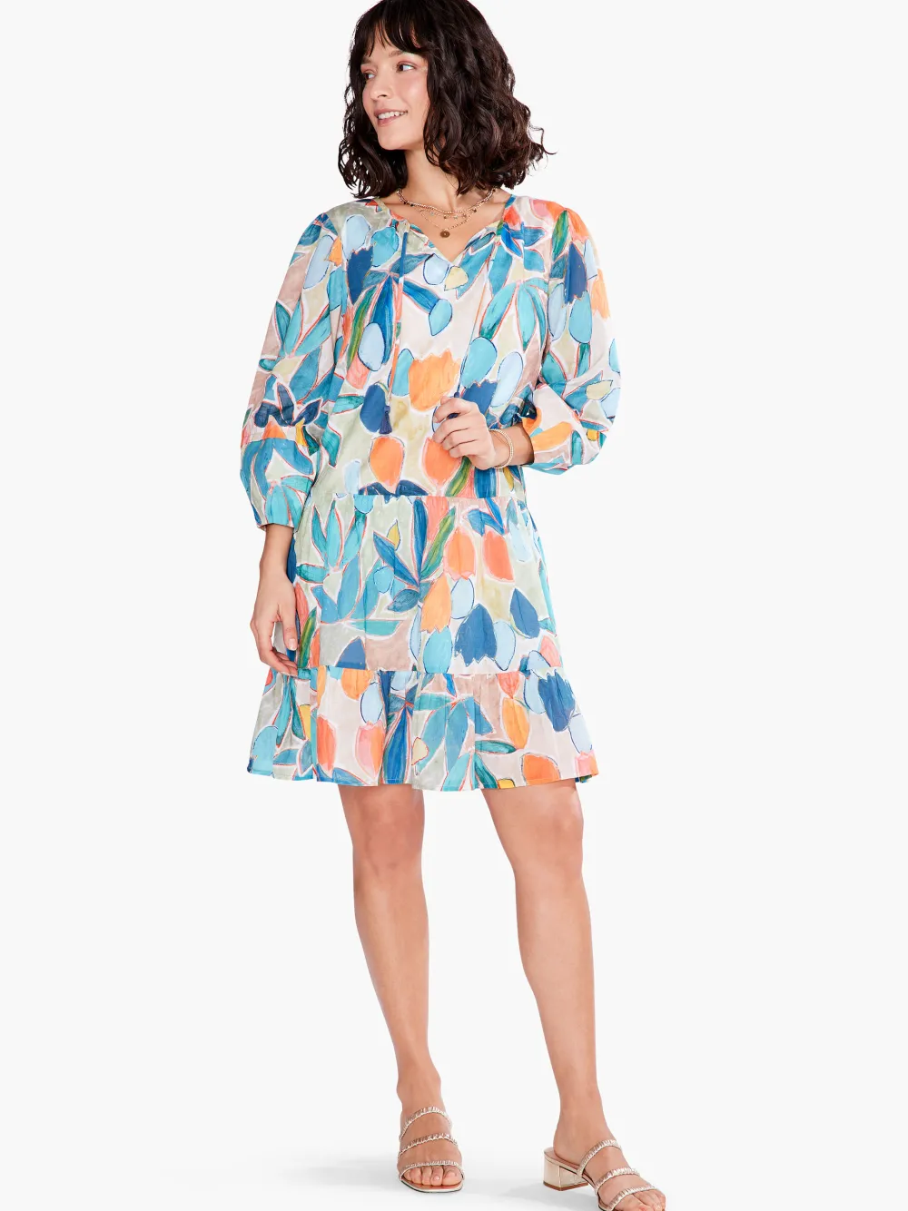 Best Sale NIC+ZOE Citrus Grove Dress Blue Multi