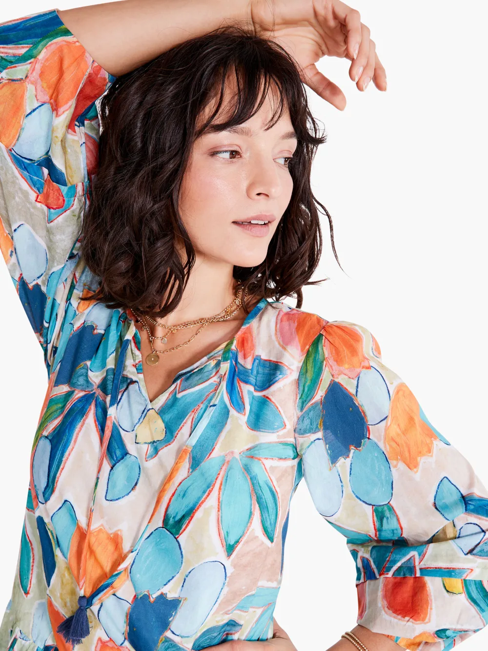 Best Sale NIC+ZOE Citrus Grove Dress Blue Multi