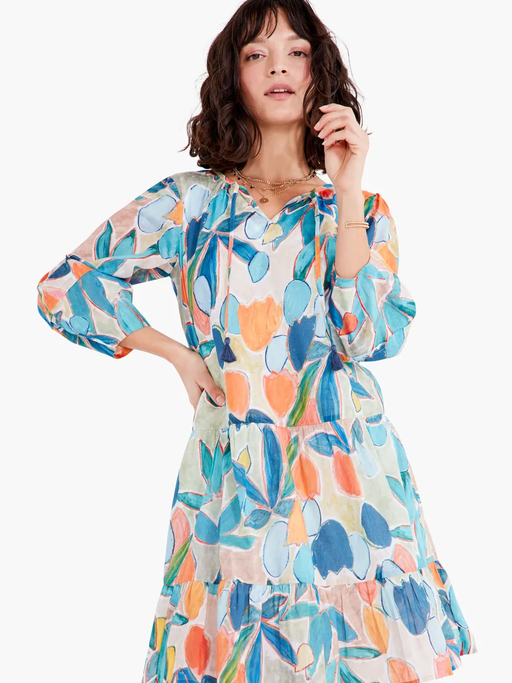 Best Sale NIC+ZOE Citrus Grove Dress Blue Multi