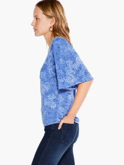 Discount NIC+ZOE Coastline Coral Sweater Blue Multi
