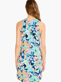 Clearance NIC+ZOE Color Field Dress Aqua Multi