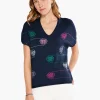 Flash Sale NIC+ZOE Color Spun Sweater Indigo Multi