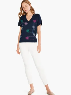 Flash Sale NIC+ZOE Color Spun Sweater Indigo Multi