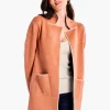 Flash Sale NIC+ZOE Cool Nights Knit Jacket Copper Cream