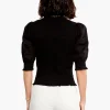 New NIC+ZOE Cotton Lawn Smocked Top Black Onyx