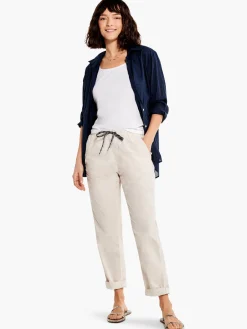 Store NIC+ZOE Cotton Poplin Relaxed Ankle Pant Cobblestone