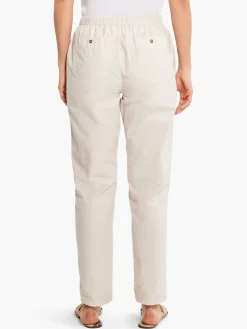 New NIC+ZOE Cotton Poplin Relaxed Ankle Pant Cobblestone