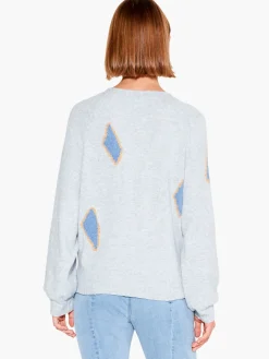 Outlet NIC+ZOE Cozy Up Geo Sweater Grey Multi