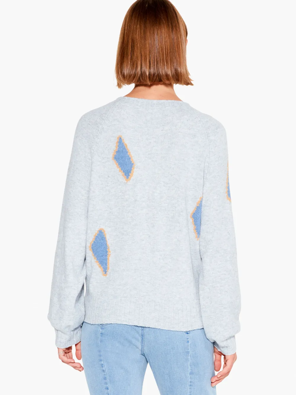 Outlet NIC+ZOE Cozy Up Geo Sweater Grey Multi