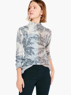 Cheap NIC+ZOE Cozy Up Stamped Turtleneck Neutral Multi