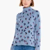 Cheap NIC+ZOE Cozy Up Tracks Turtleneck Sweater Blue Multi