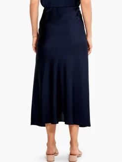 Sale NIC+ZOE Crepe Slip Skirt Dark Indigo