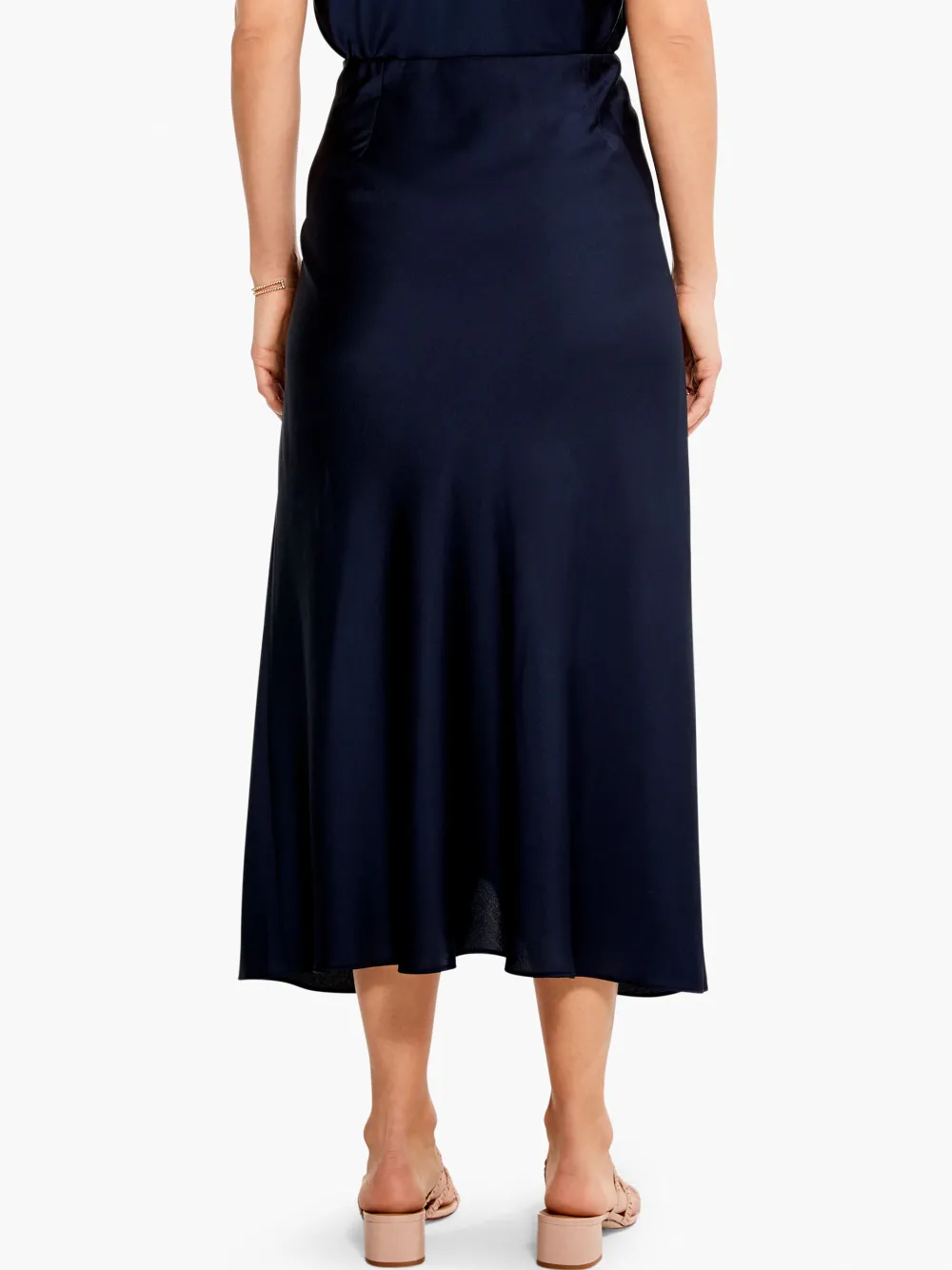 Sale NIC+ZOE Crepe Slip Skirt Dark Indigo