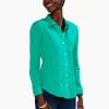 Flash Sale NIC+ZOE Crinkle Shirt Bright Jade