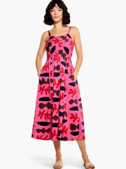 Online NIC+ZOE Cutout Crush Dress Pink Multi