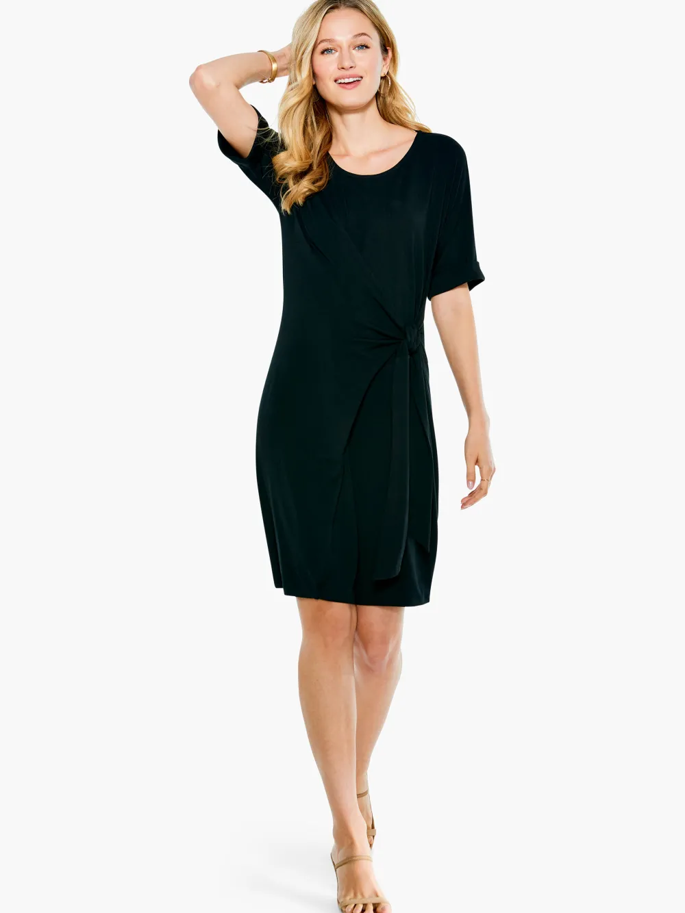 Cheap NIC+ZOE Eaze Tie Dress Black Onyx