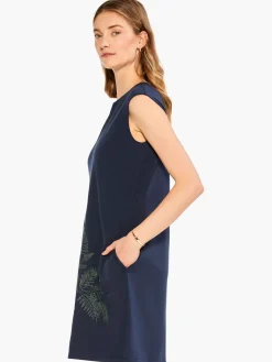 Discount NIC+ZOE Embroidered Fauna Dress Indigo Multi