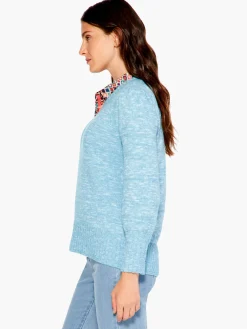 Discount NIC+ZOE Evening Chill Sweater Ocean Tide