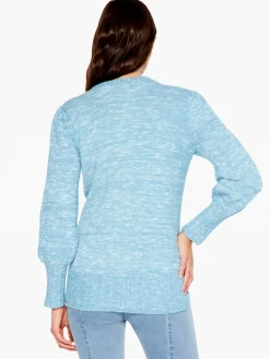 Discount NIC+ZOE Evening Chill Sweater Ocean Tide