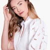 Hot NIC+ZOE Eyelet Sleeves Shirt Paper White