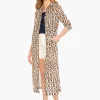 Fashion NIC+ZOE Falling Diamonds Dress Orange Multi