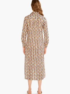 Fashion NIC+ZOE Falling Diamonds Dress Orange Multi