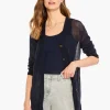 New NIC+ZOE Featherweight Button Cardigan Dark Indigo