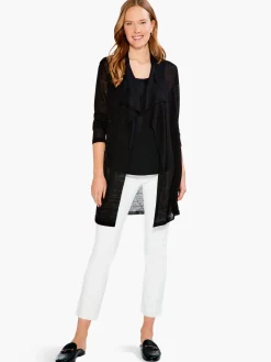 Outlet NIC+ZOE Featherweight Drape Cardigan Black Onyx