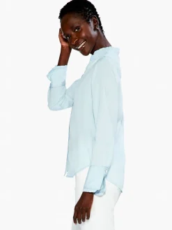 Shop NIC+ZOE Femme Denim Shirt Pale Denim
